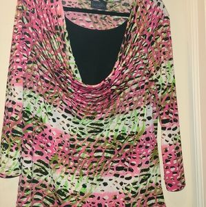 Xl Sexy Animal print drape top
